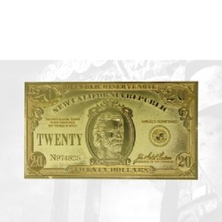 Fallout New Vegas 24k Gold Plated Limited Edition Replica NCR $20 Bill