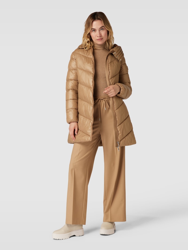 Steppmantel mit Zweiwege-Reißverschluss Modell 'Petrana2' in camel
