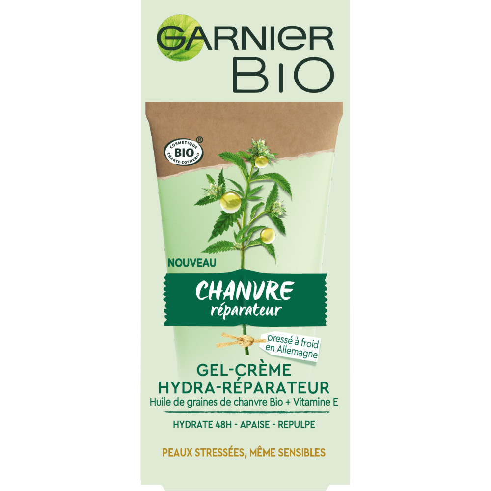 garnier Garnier Bio Gel-crème hydra-réparateur à l'huile degraines de Chanvre Bio