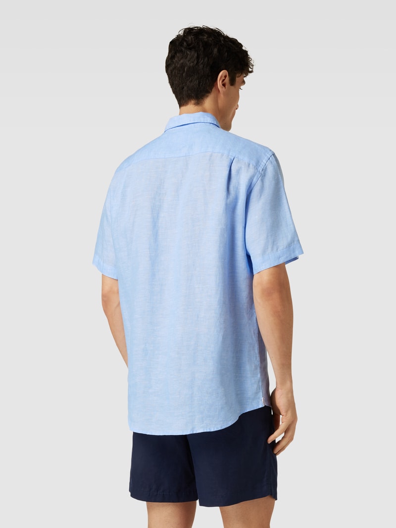 Freizeithemd mit Button-Down-Kragen in bleu