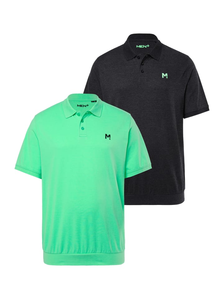 Men Plus Poloshirt in blaugrün günstig kaufen