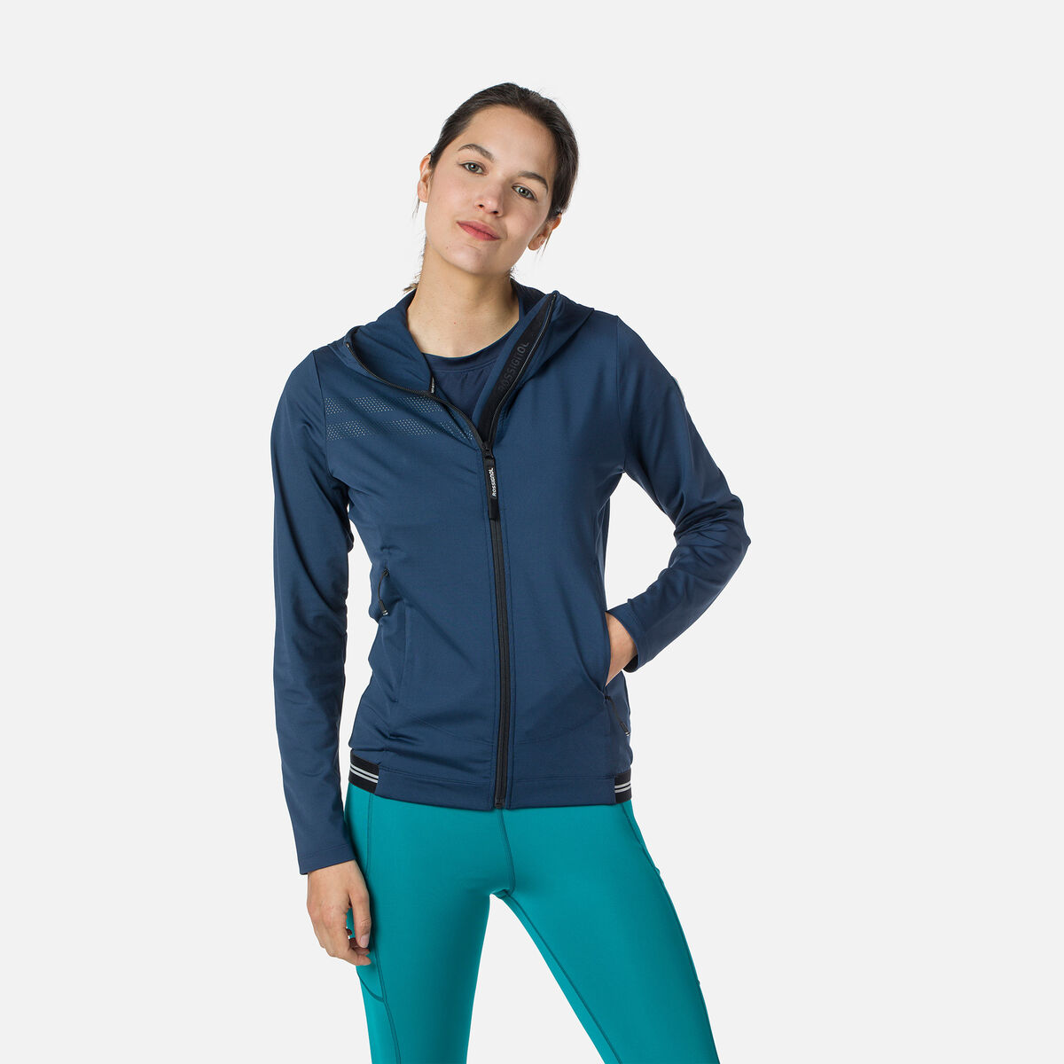 Eco Kapuzenpullover mit durchgehendem Reißverschluss für Damen