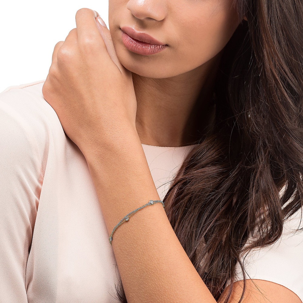 Valeria Bracelet 585 Or jaune, 585 Or blanc Bracelet
