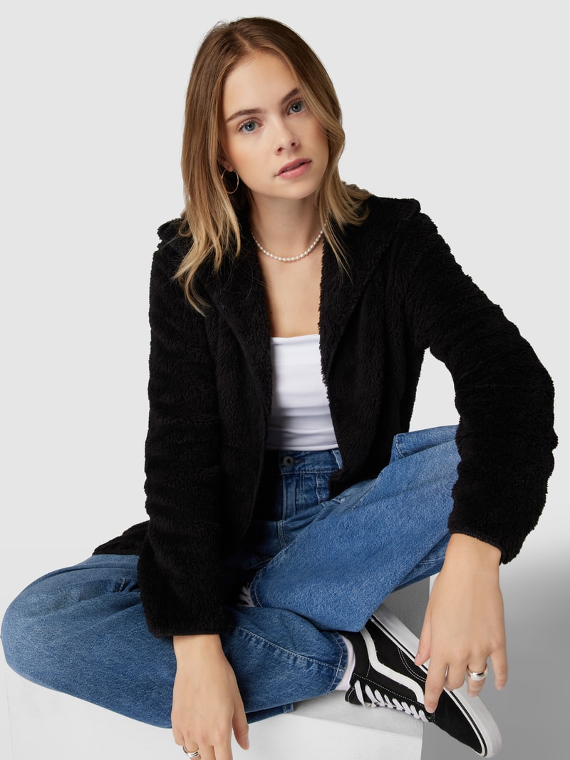 Sweatjacke mit offener Vorderseite Modell 'CONTACT' in schwarz