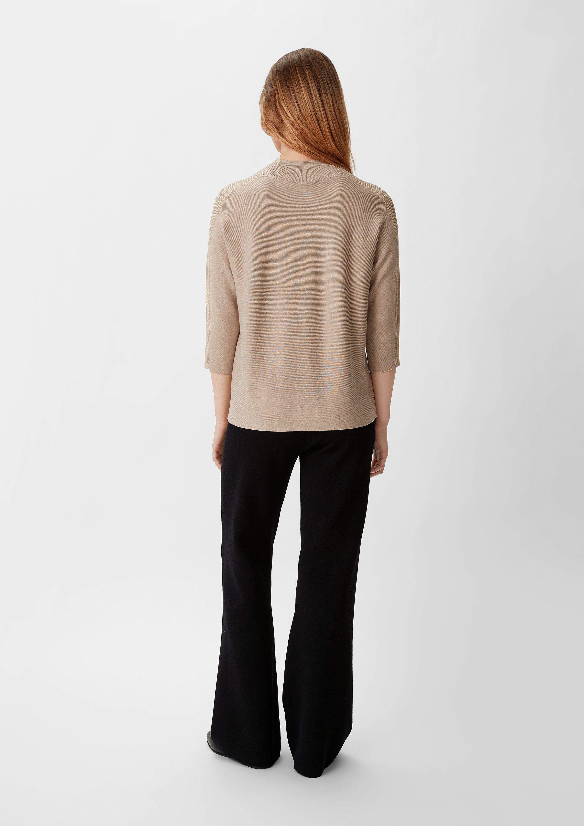 Strickpullover mit Inserts - beige
