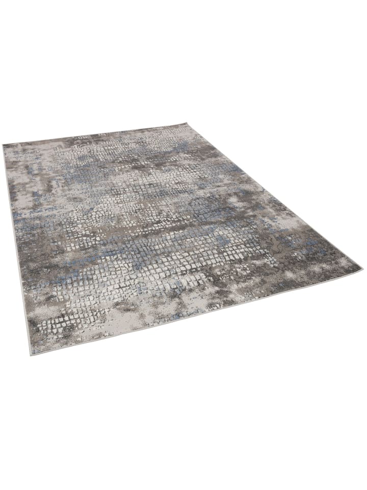 Pergamon Designer Teppich Moderne Orient Vintage Klassik in Silber Blau günstig kaufen