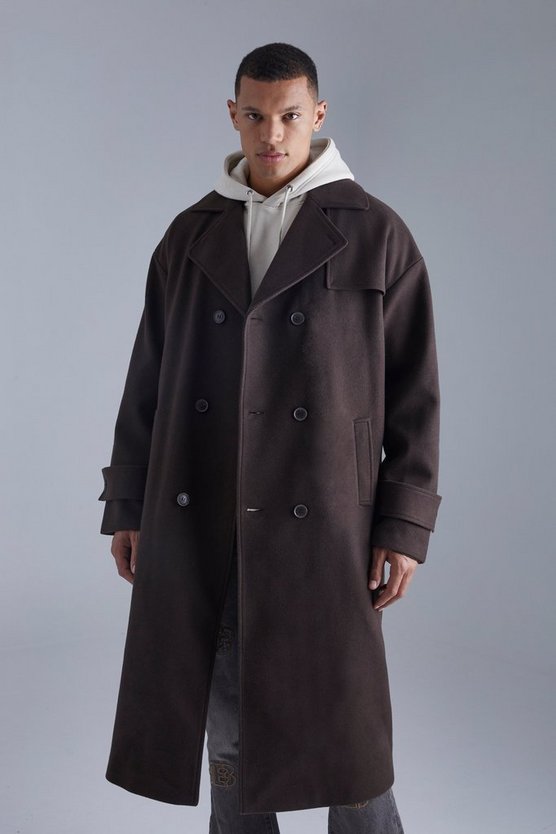 Tall zweireihiger Trenchcoat