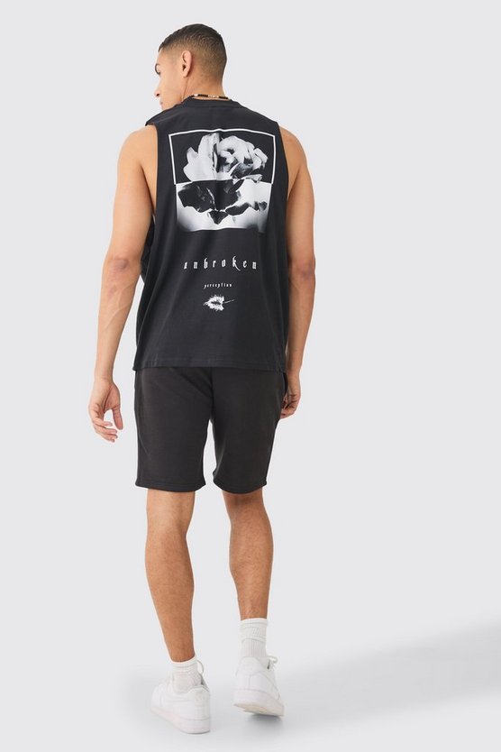Lockere Shorts mit Worldwide-Print