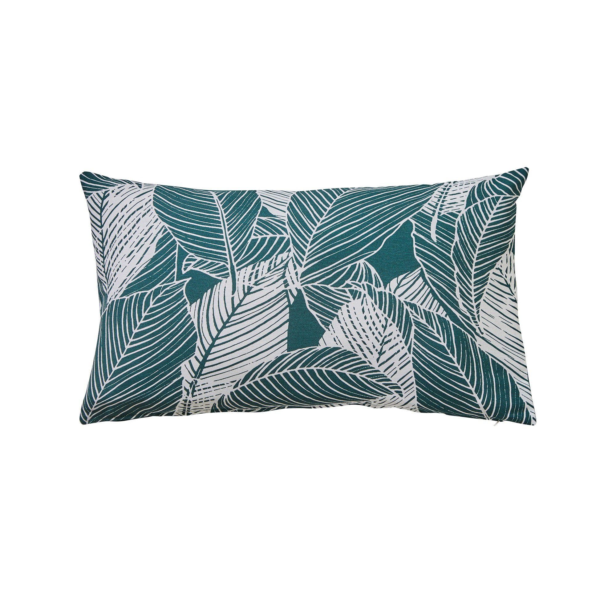 Housse de coussin carrée imprimé feuillage