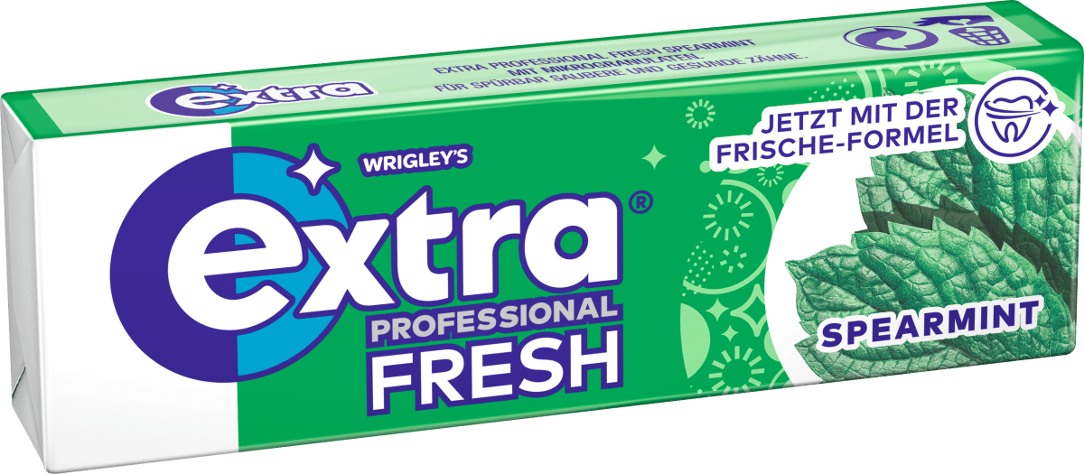 Kaugummi Extra Professional Fresh, Spearmint, zuckerfrei, 10 St