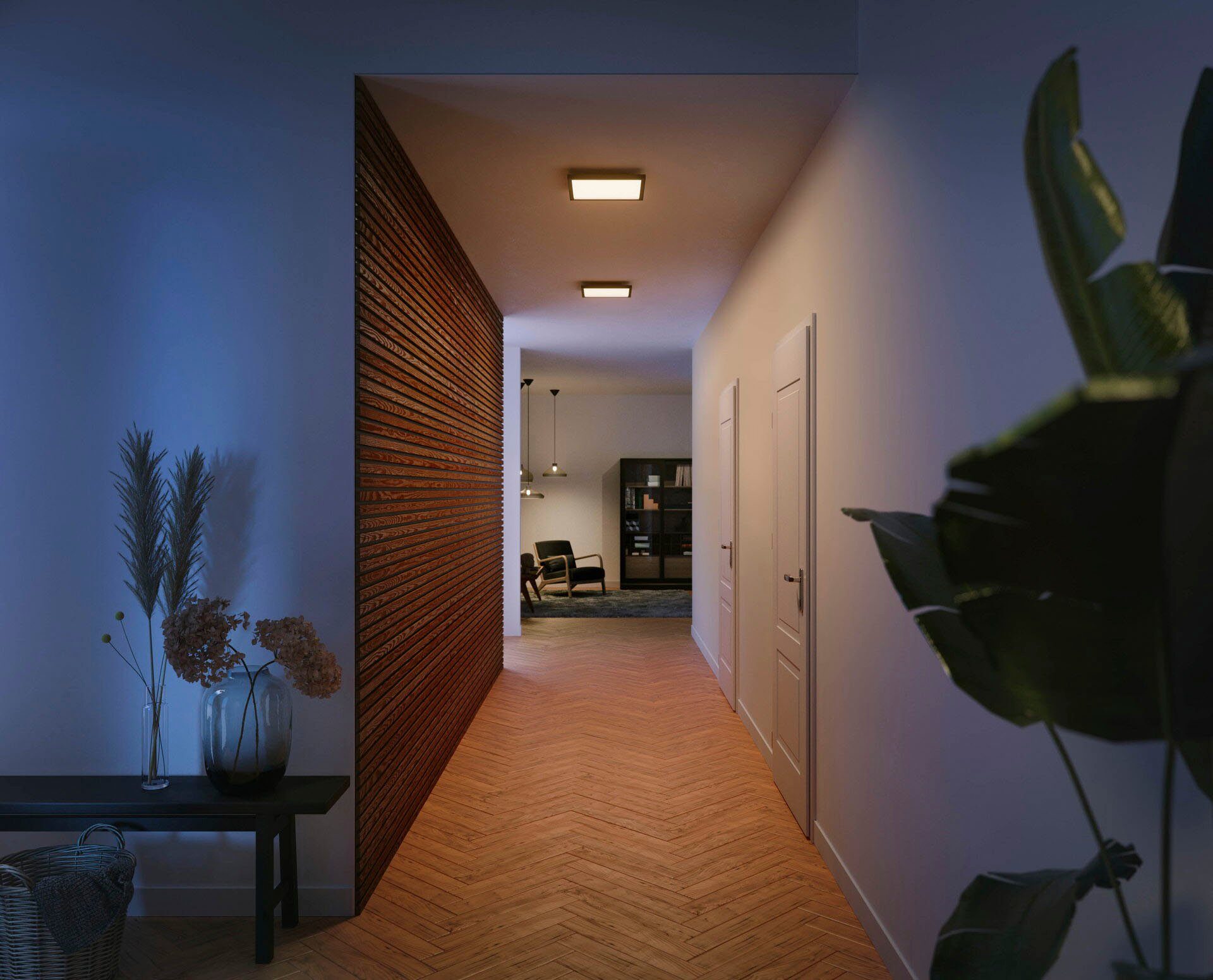 Philips Hue LED Deckenleuchte Aurelle, Bluetooth, Dimmfunktion, LED fest integriert, warmweiß - kaltweiß, mit Dimmschalter