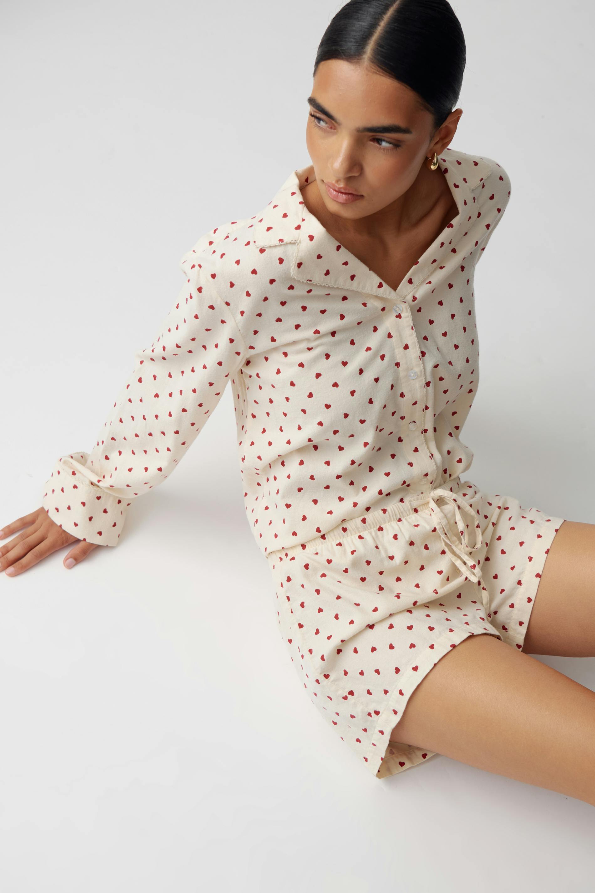 Flannel pyjamas shorts