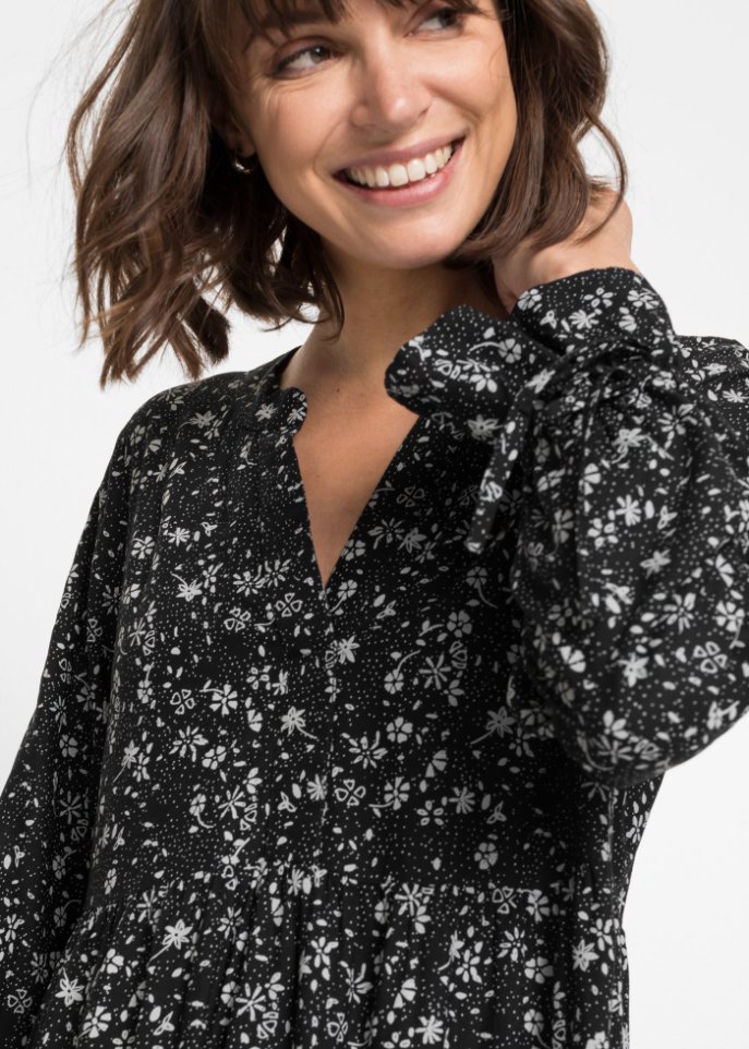 Bedrucktes Maxikleid aus nachhaltiger Viskose