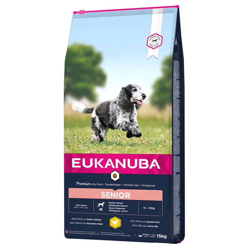 Eukanuba Caring Senior Medium Breed Huhn