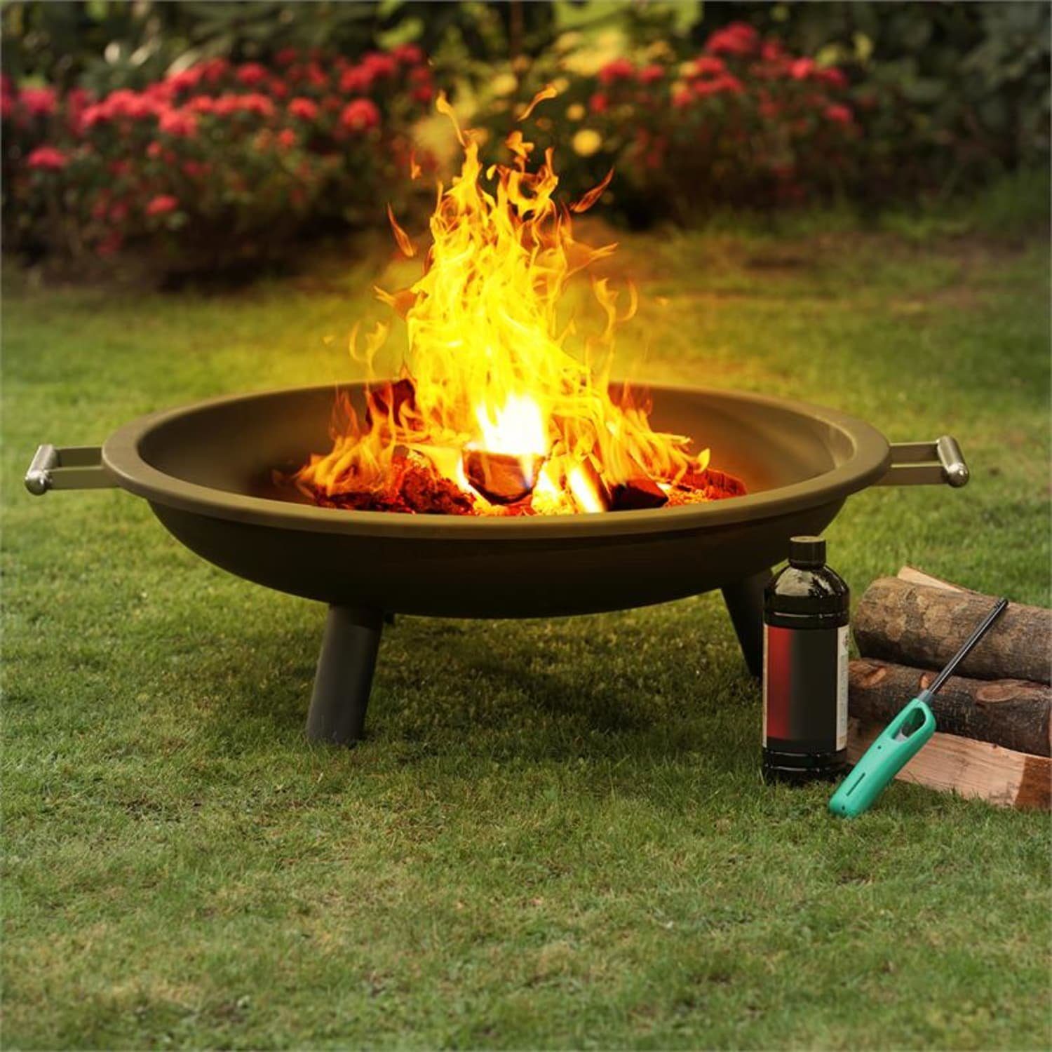 blumfeldt Feuerschale Trino, Feuerkorb Feuerstelle Outdoor Feuerschale Garten Lagerfeuerschale