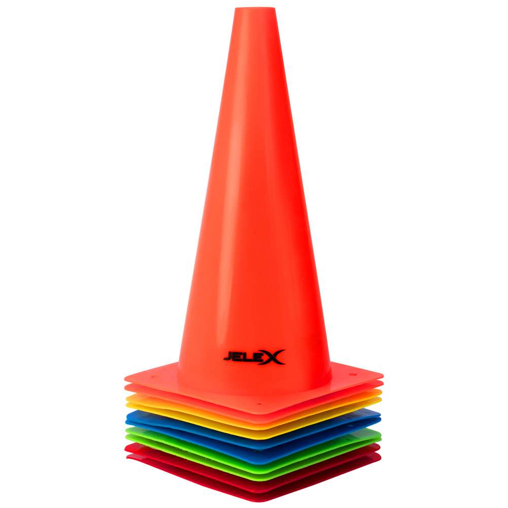 JELEX Dribbler Trainingskegel 10 Stück 31 cm Höhe