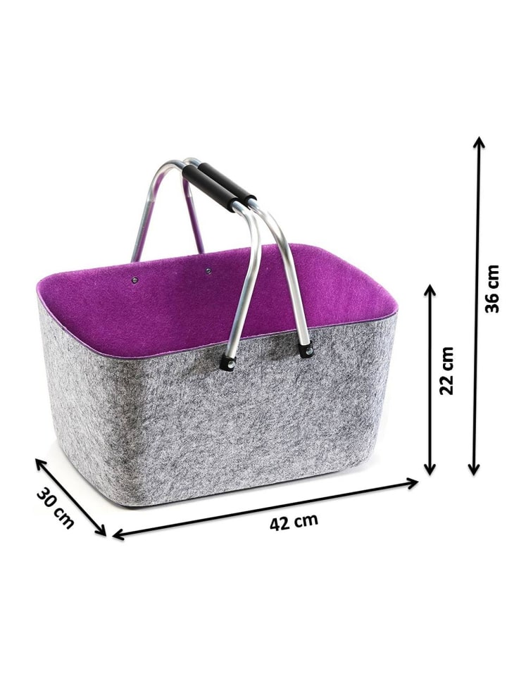 kobolo Einkaufskorb FOLDPURPLE42 in Grau günstig kaufen onesize