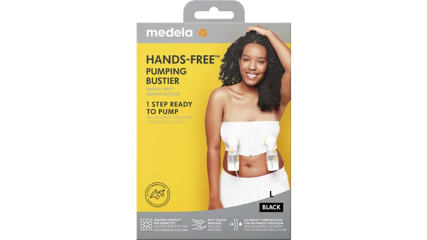 Medela Hands-free™ Abpump-Bustier schwarz, Gr. L schwarz