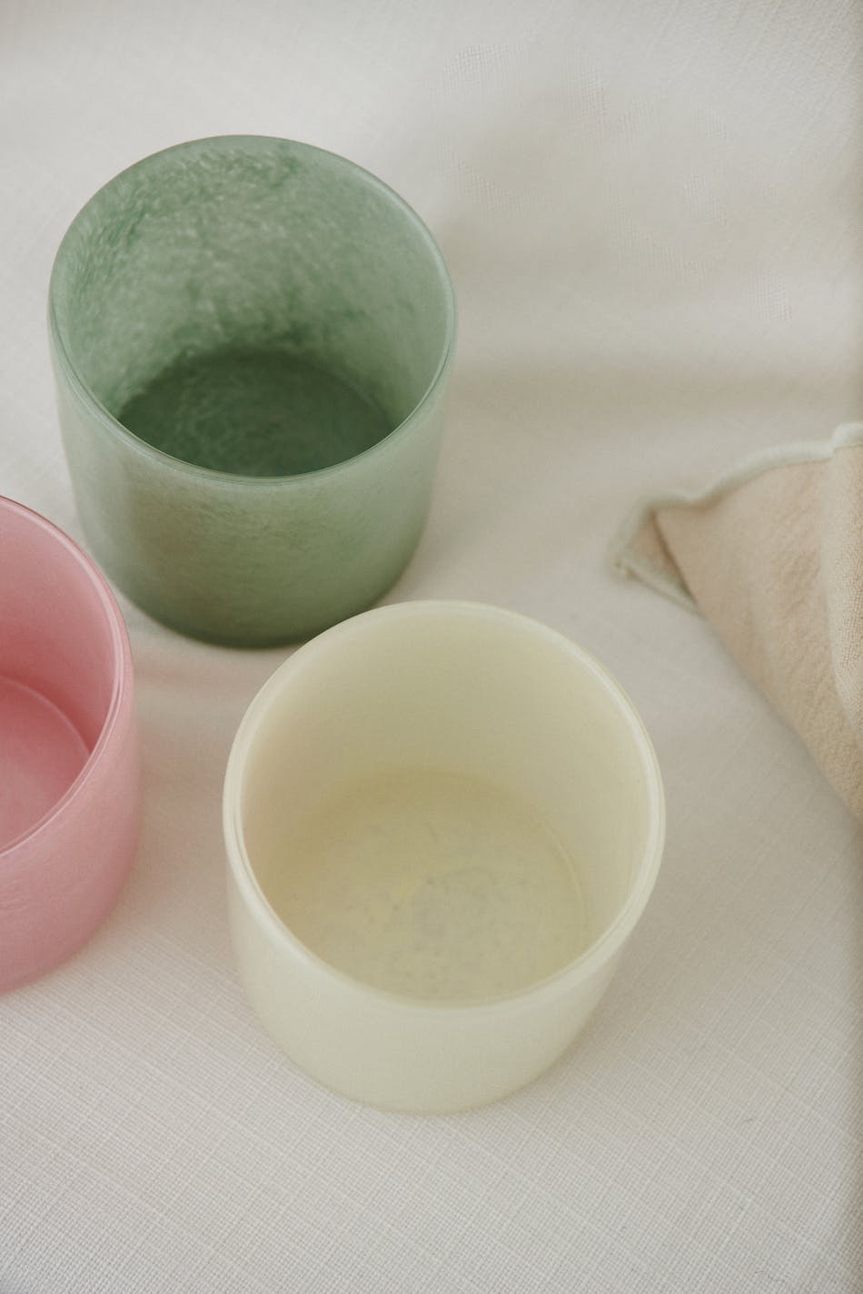 Glass m candle holder
