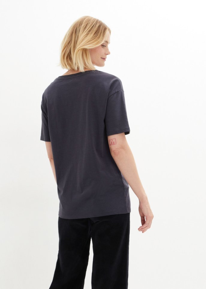 T-Shirt mit Tasche, 3/4 Arm