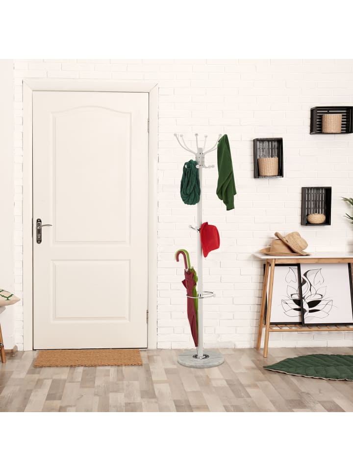 relaxdays Garderobenständer in Weiß - (H)176 cm günstig kaufen onesize