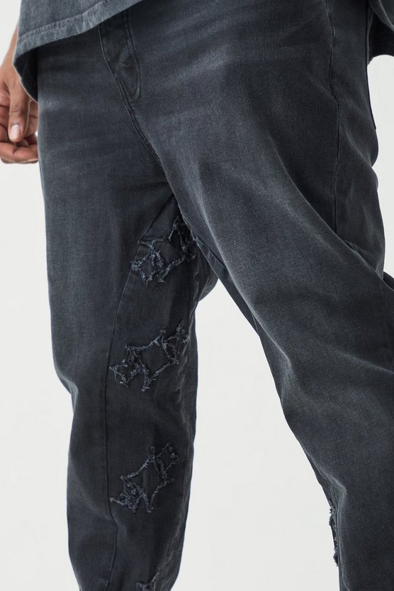 Plus Skinny Stretch Jeans mit Applikation