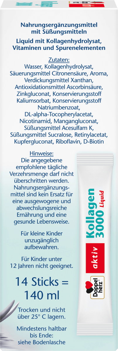 Kollagen 3.000 Liquid Sticks 14 St., 140 ml