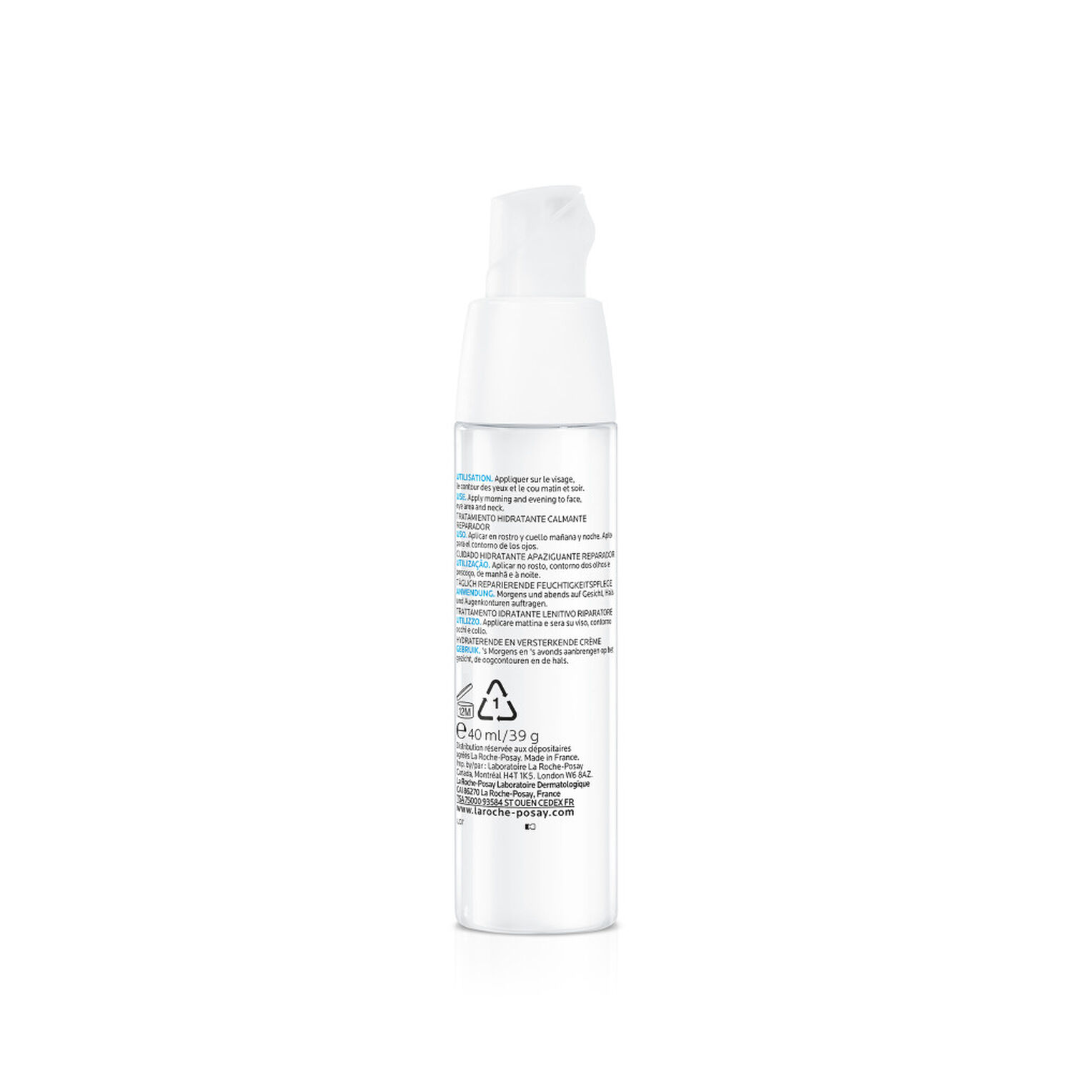 la roche-posay Toleriane Dermallergo Crème Visage Hydratation Intense 48H - Tous Types de Peaux - 40 ml