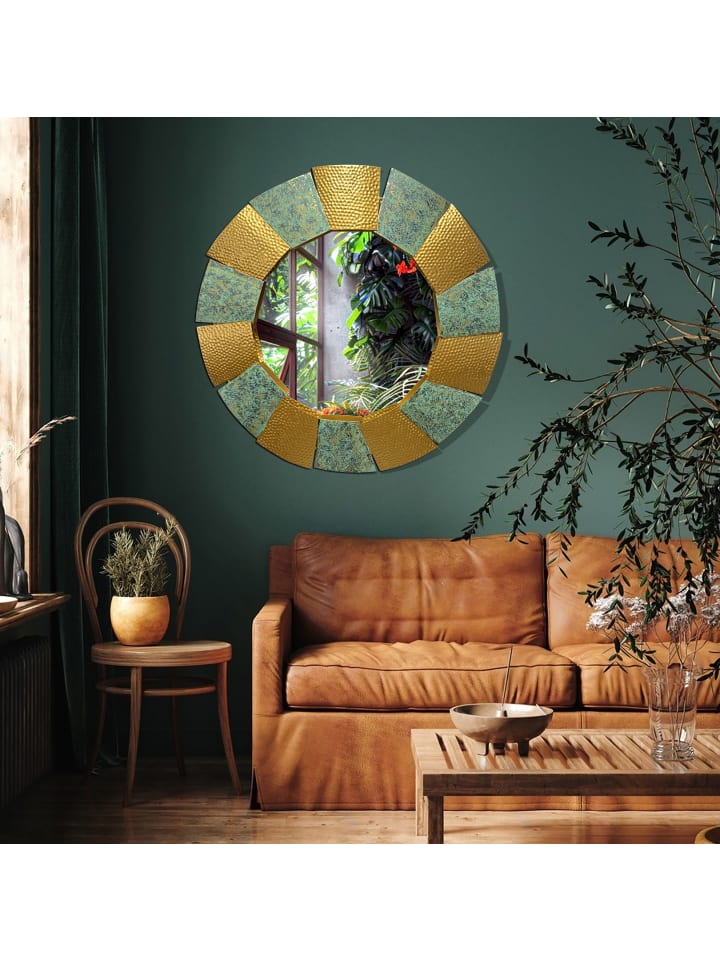 KADIMA DESIGN Wandspiegel Modern 63 cm Metall Design Hängespiegel Burnt , Eisen günstig kaufen onesize