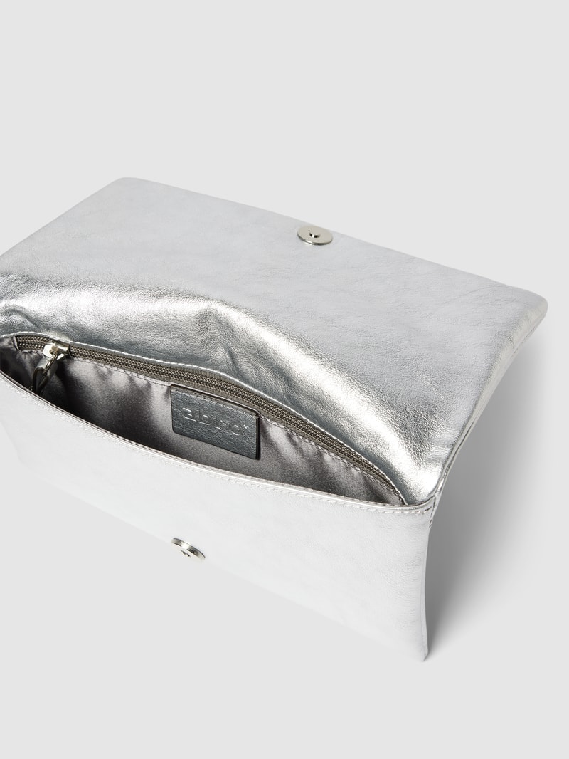 Clutch im Metallic-Look Modell 'Mimosa' in silber