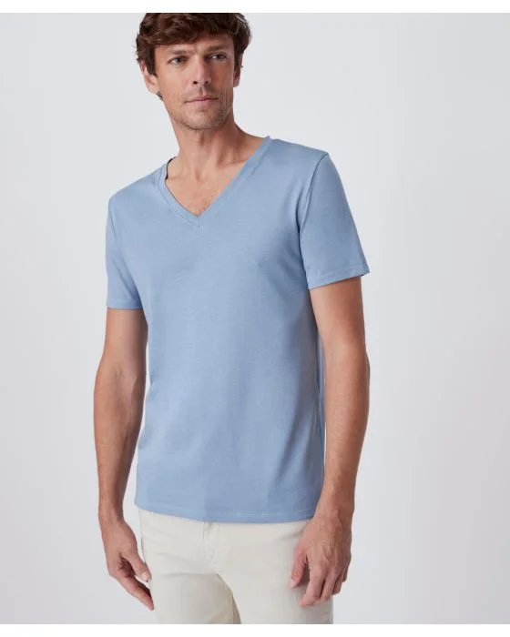 T-shirt col V, maille jersey Climatyl
