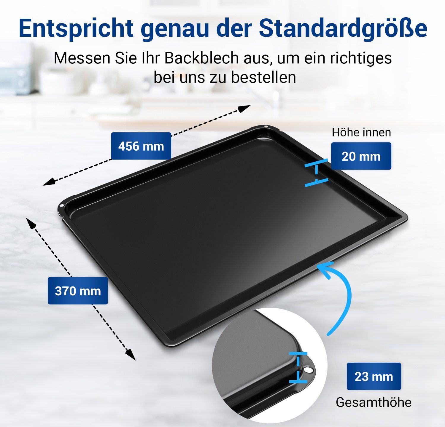 NEFF Backblech Fettpfanne 00434038 für Backofen, 456x370x23mm