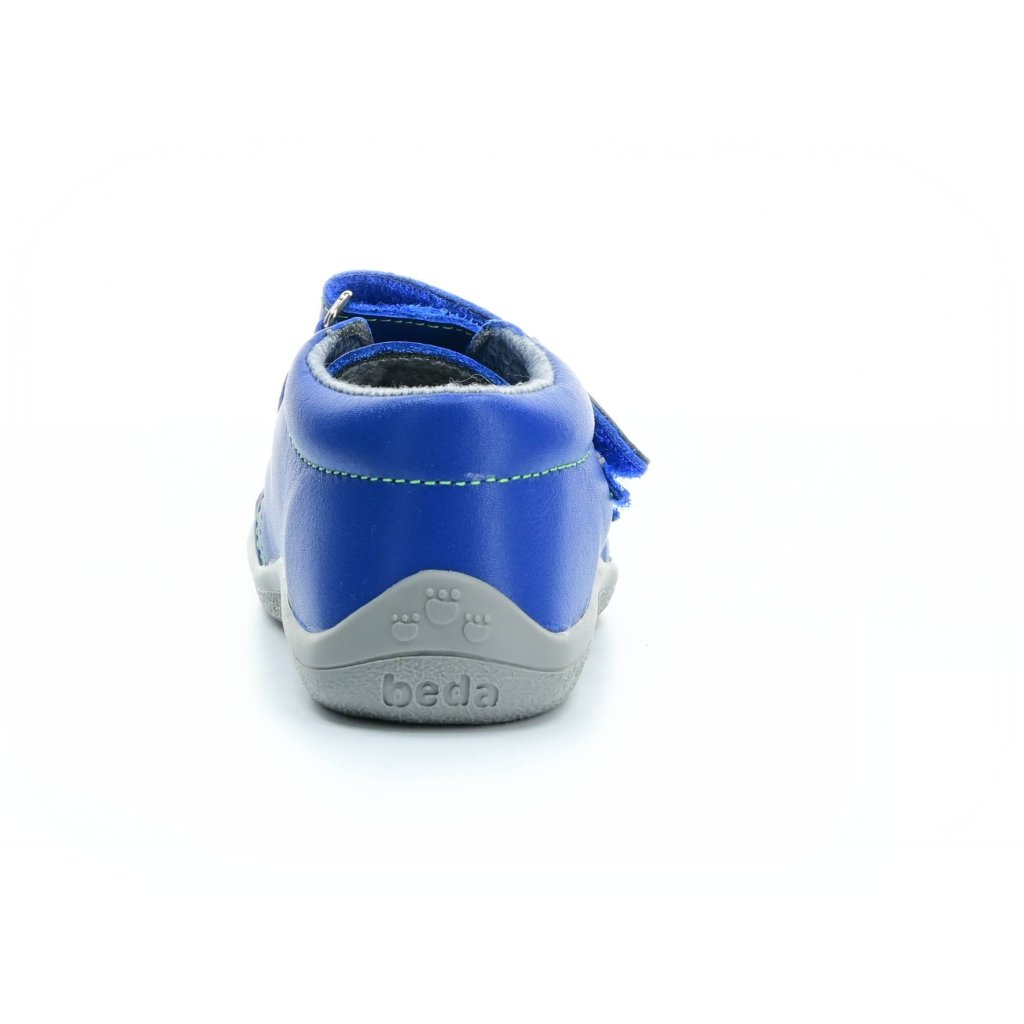 Beda Matt mit Membran (BF 0001/W/M/SO) blaue Barfuß-Stiefeletten