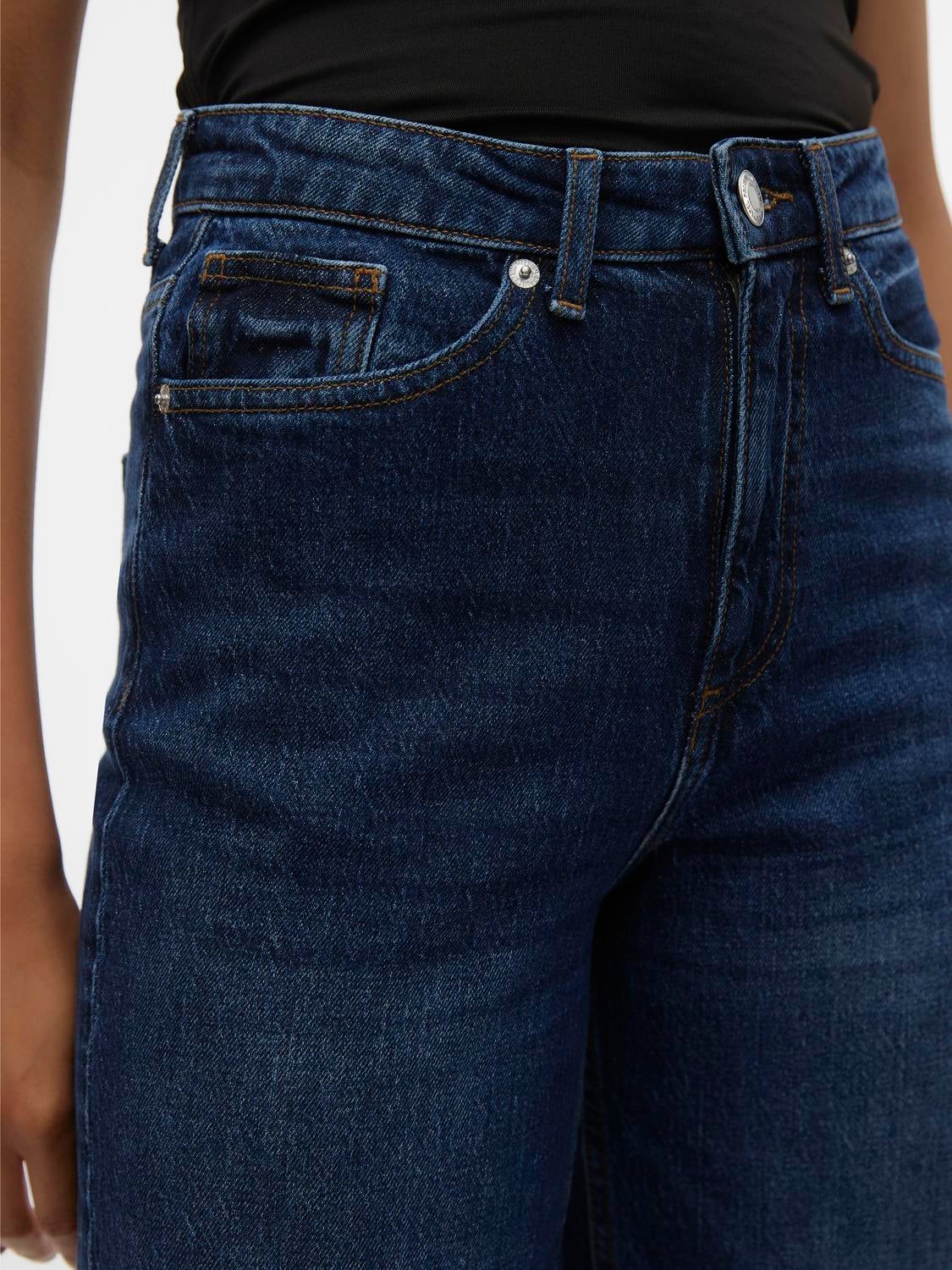 VMTESSA Hohe Taille Weit geschnitten Jeans