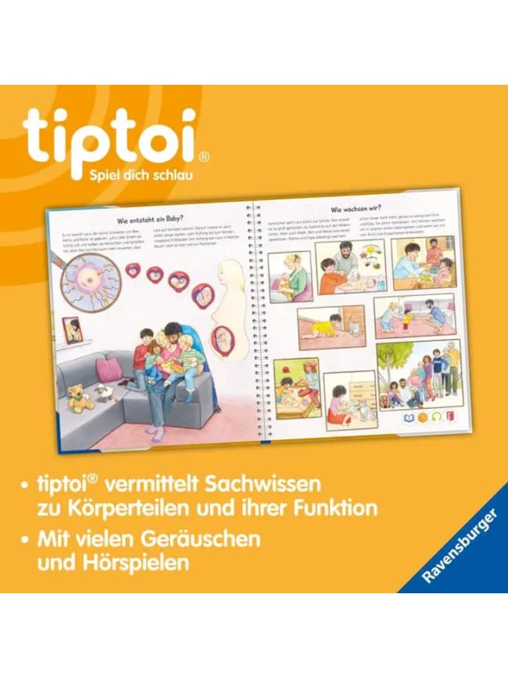 Ravensburger tiptoi® Wieso? Weshalb? Warum? Alles über den Körper günstig kaufen onesize
