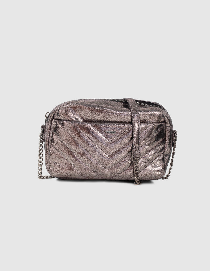 Sac à main gris métallisé fille