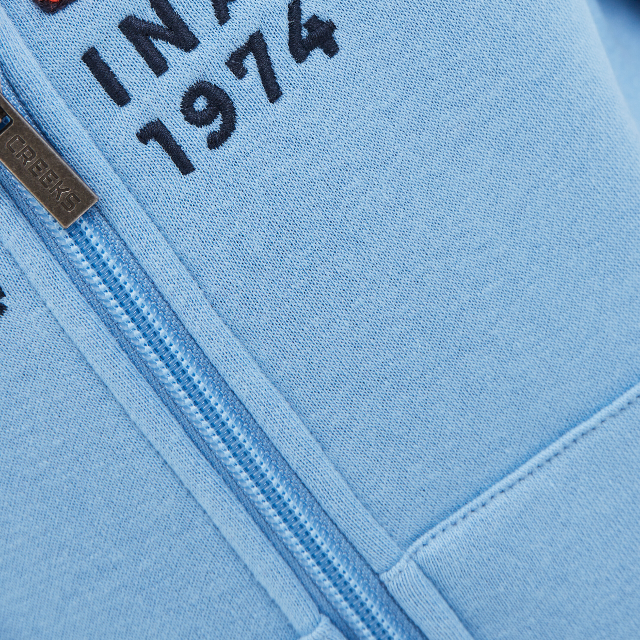 Sweat zippé à capuche Creeks bleu garçon | La Halle