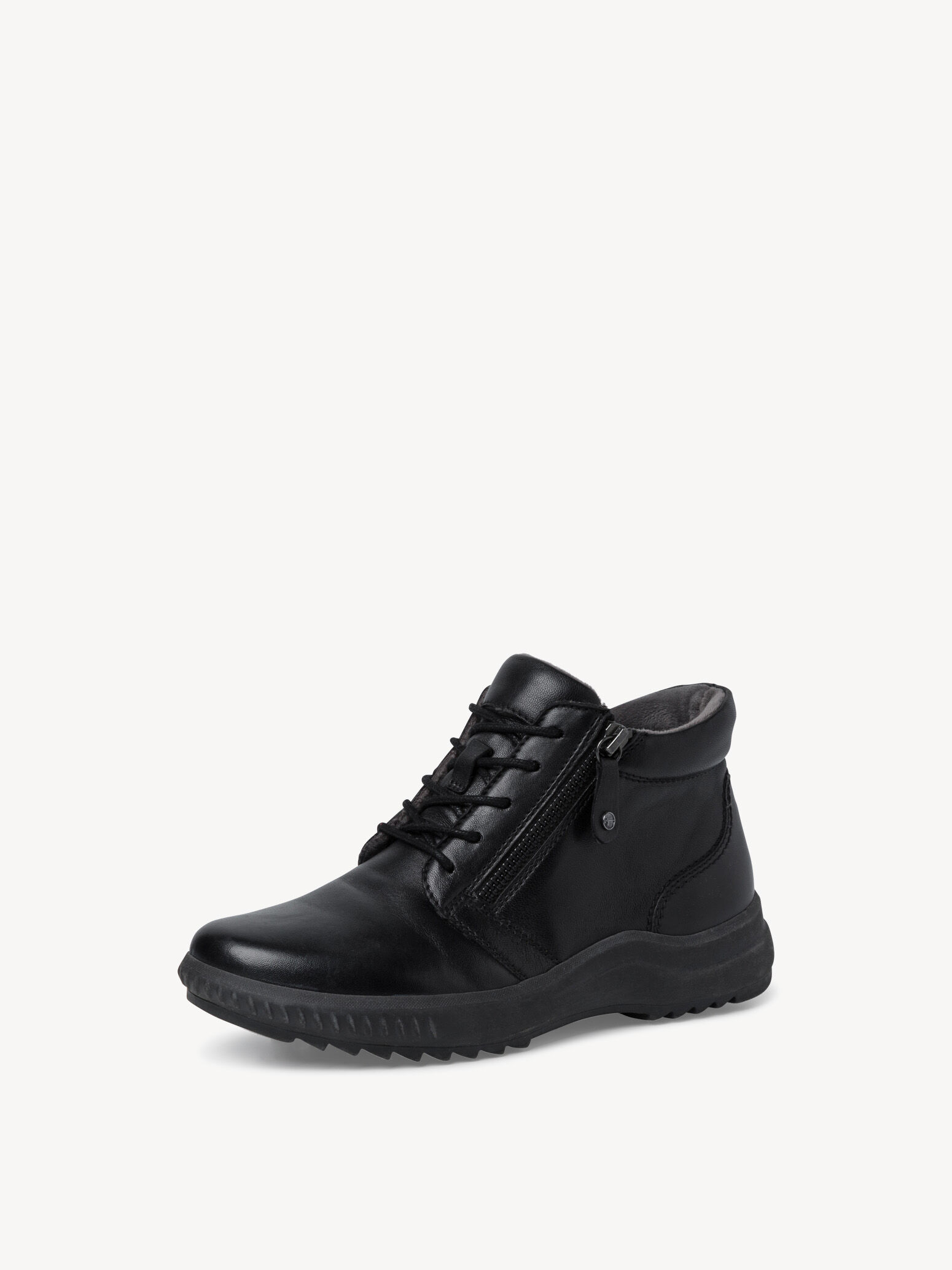 Bottine en cuir - noir