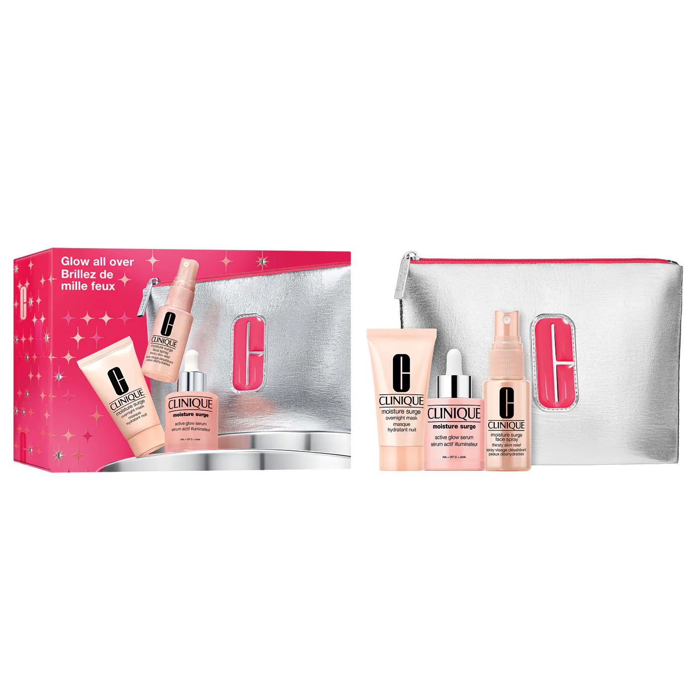 Set de cuidado facial Moisture Surge - Brillo total - Set hidratante, sérum facial hidratante