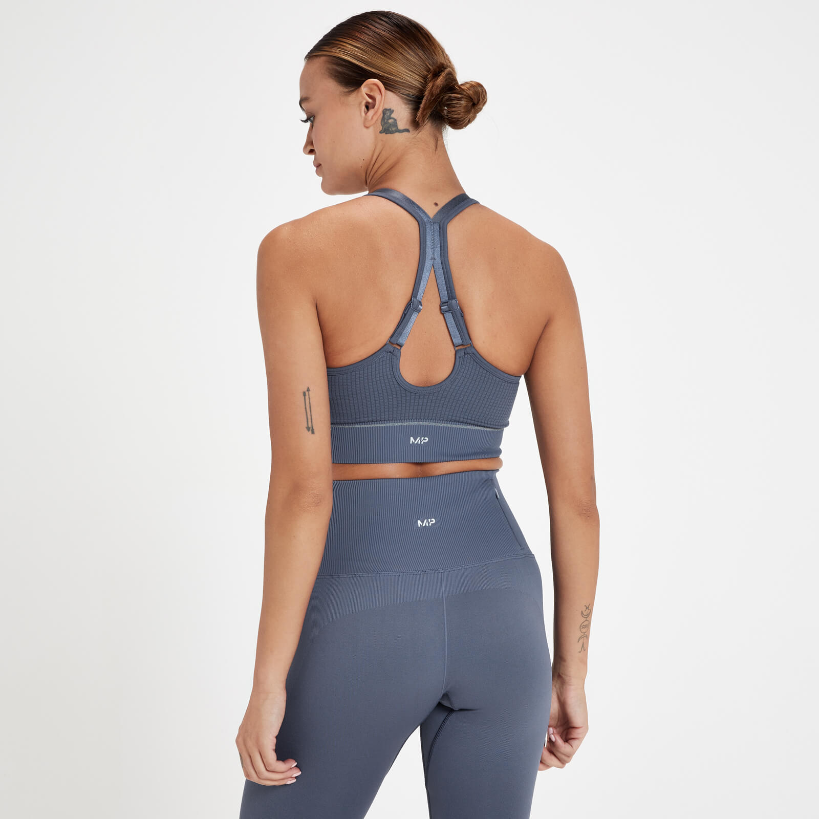 Brassière de sport sans coutures en graphène MP Velocity Ultra pour femmes – Bleu ombragé