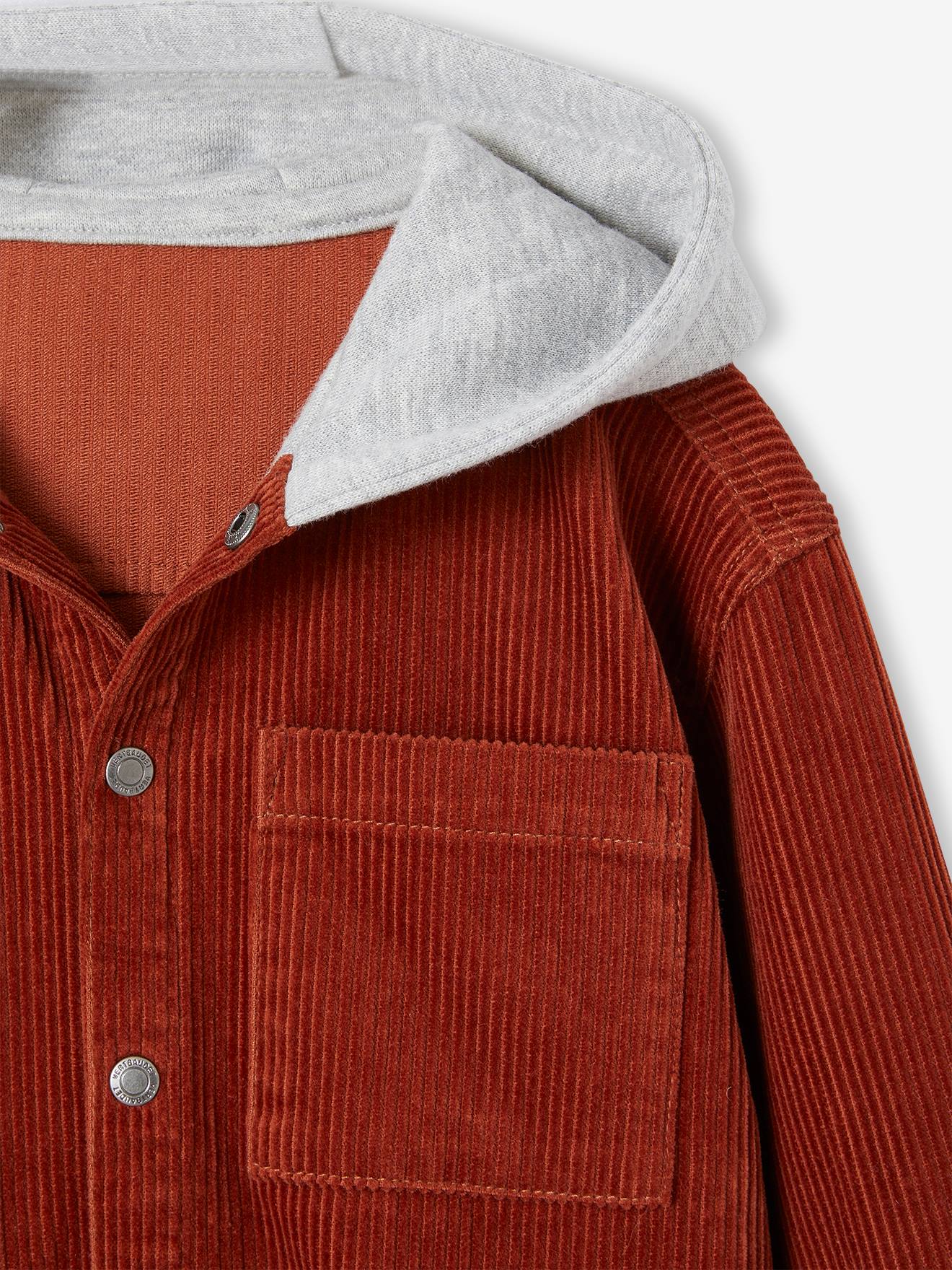 Vertbaudet Jungen Overshirt mit Kapuze - rost