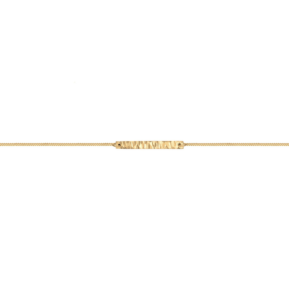 Elli Elli Collier Femmes Choker Rectangle Plaquette Martelé Géo Look en Argent Sterlin collier