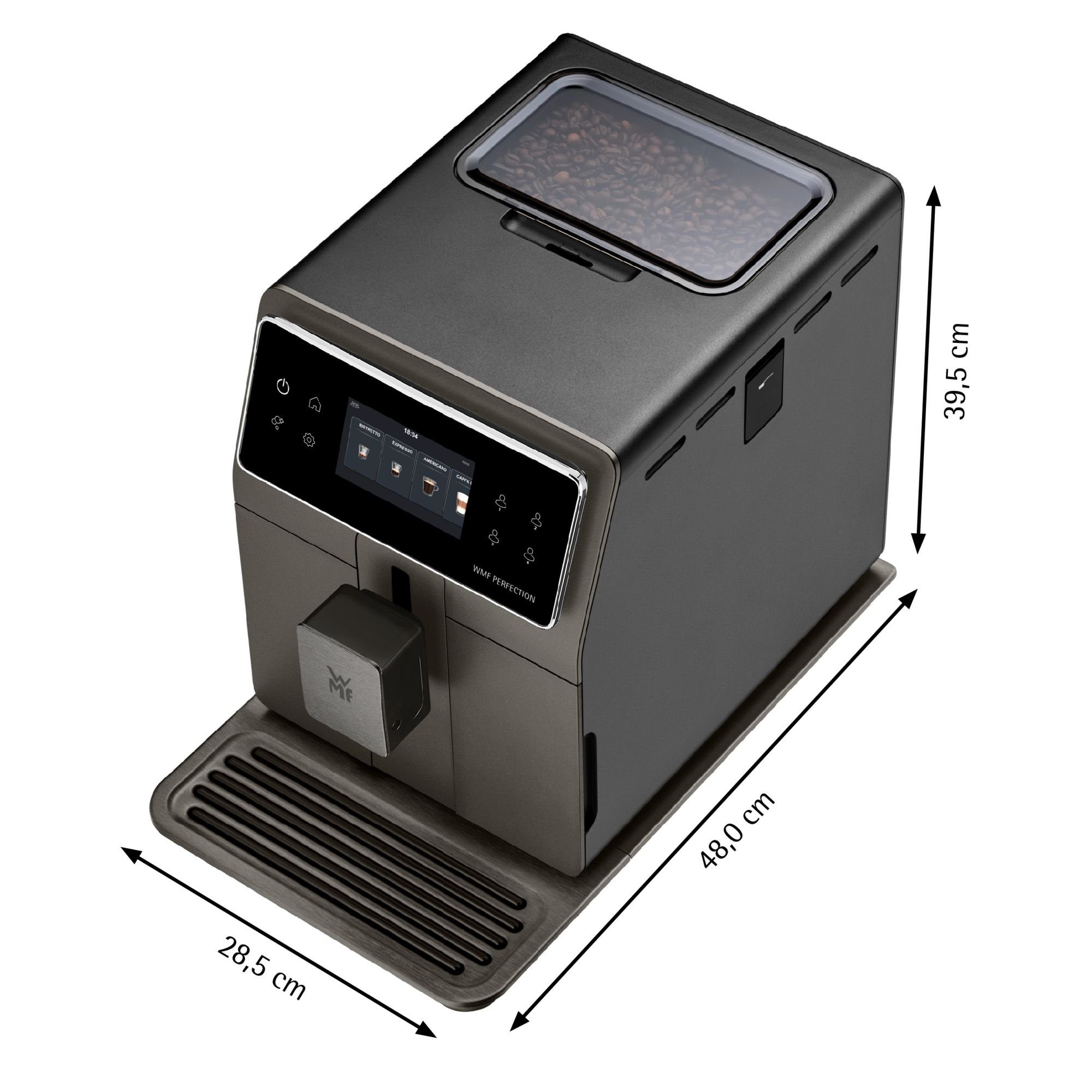 WMF Kaffeevollautomat Perfection 780, Double Thermoblock, Edelstahl-Mahlwerk