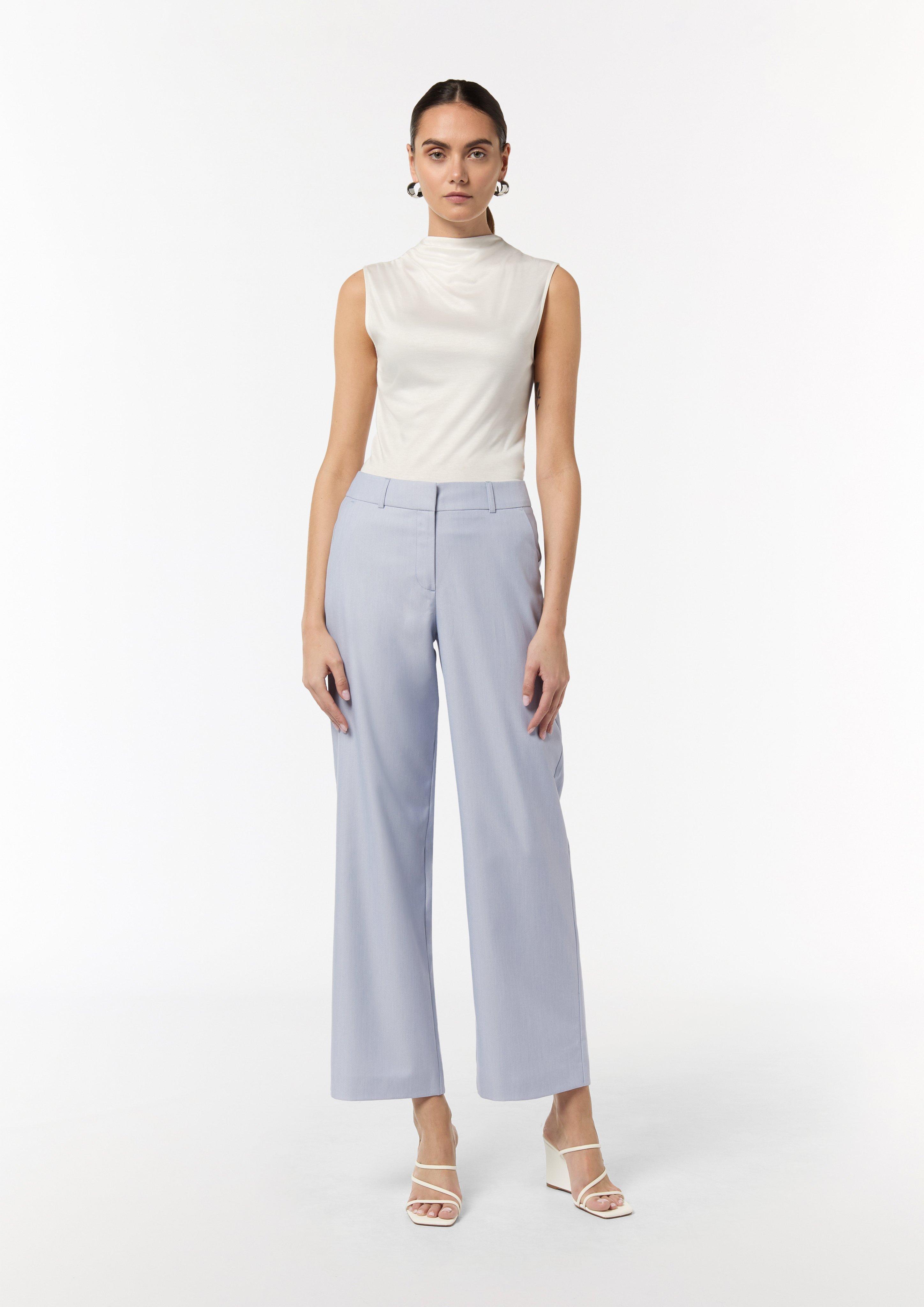 Marlenehose aus Lyocell - hellblau