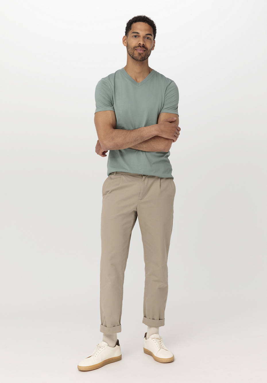 V-Shirt Regular aus reiner Bio-Baumwolle