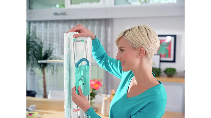 LEIFHEIT Wischtuchpresse PROFI XL mit Rollen Türkis/Grün