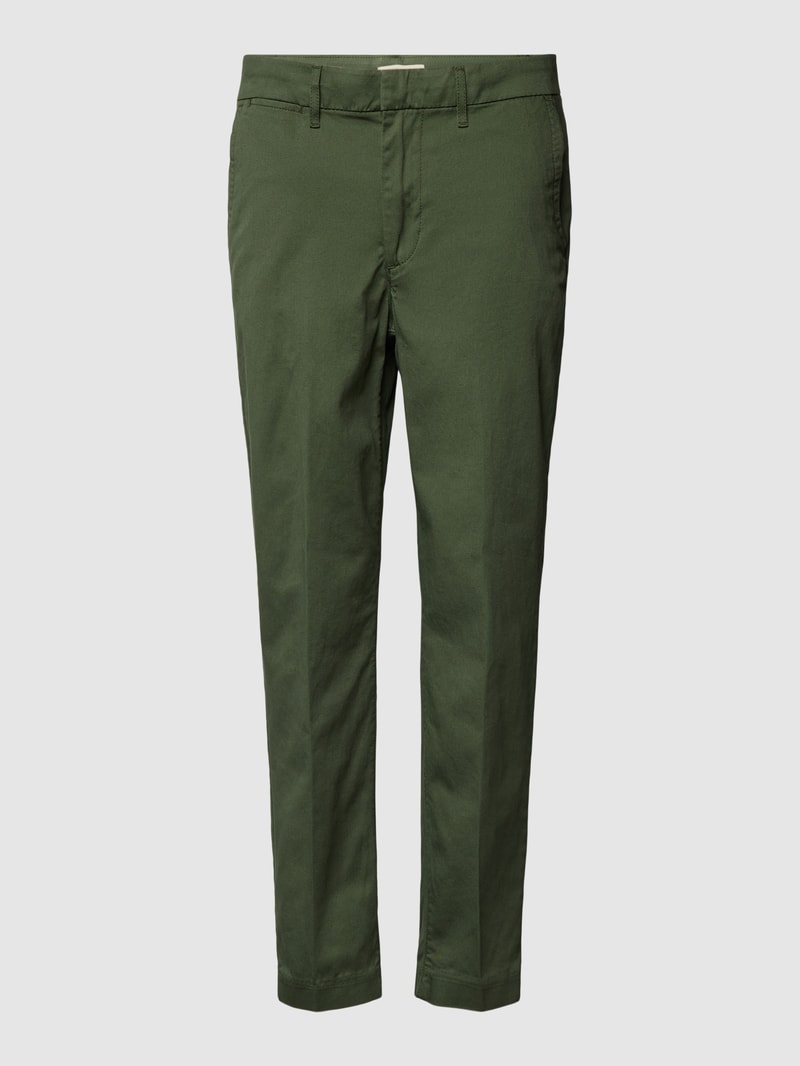 Chino mit französischen Eingrifftaschen in olivgrün