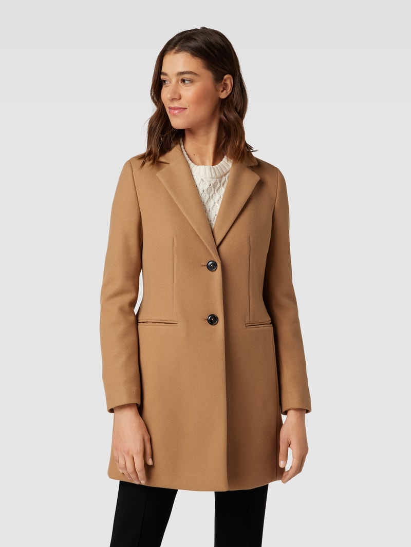 Mantel mit Reverskragen in camel