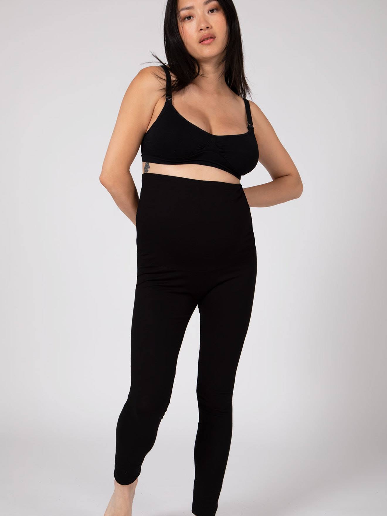 Envie de Fraise Nachhaltige Umstands-Leggings mit hoher Taille ENVIE DE FRAISE - schwarz