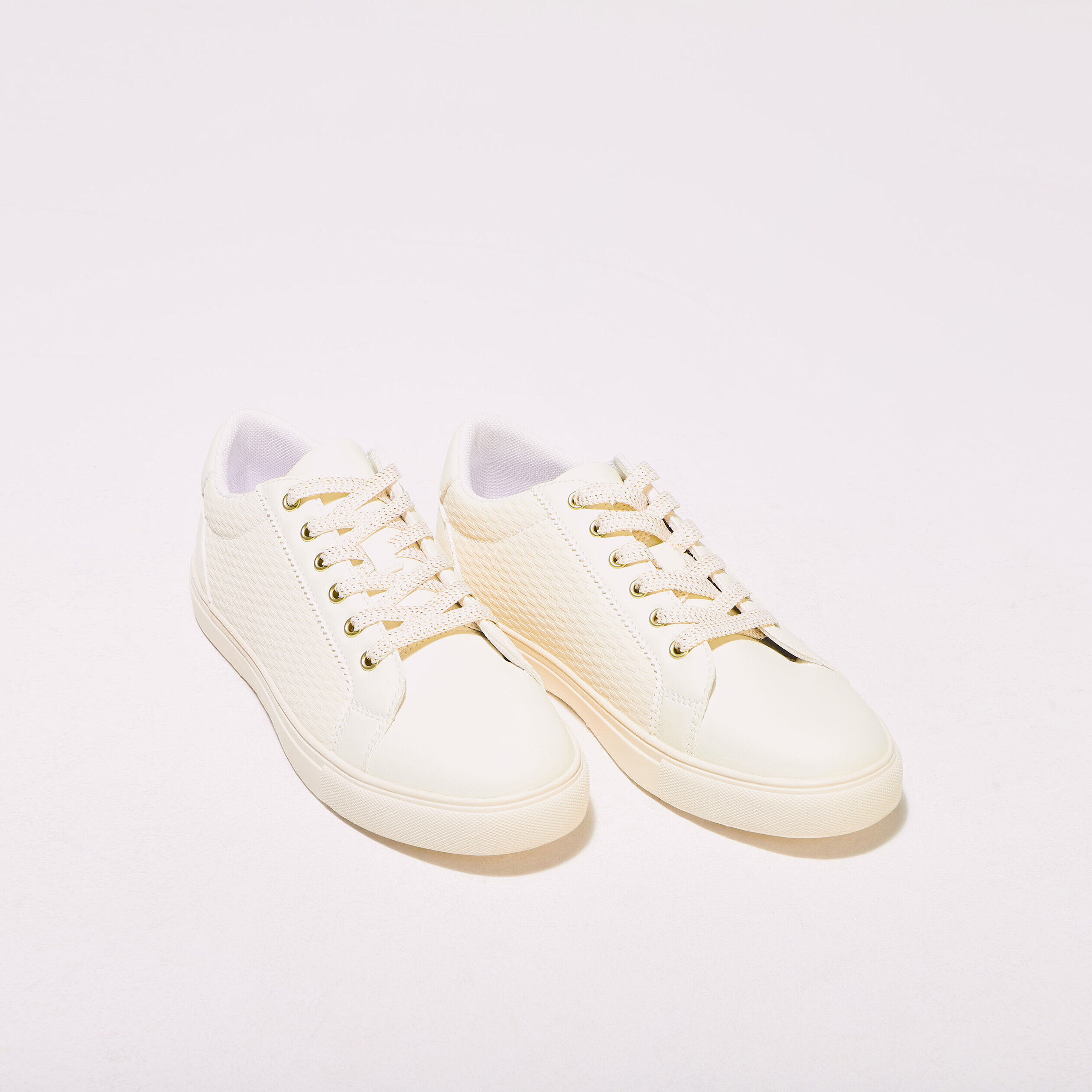 Tennis plates embossées blanc femme | Cache Cache